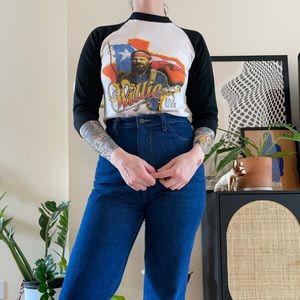 Vintage Willie Nelson raglan